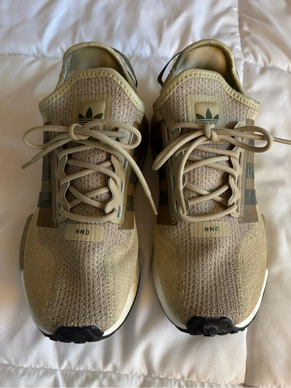 Adidas NMD R1 Kids 6.5 Sneakers in Tan/Green